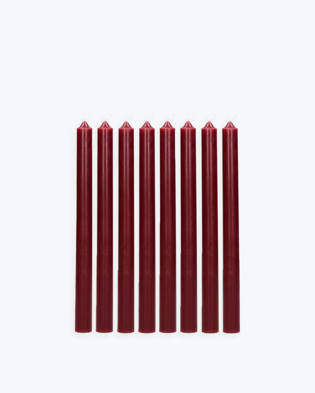 SET DE 8 VELAS GRANATE 25CM