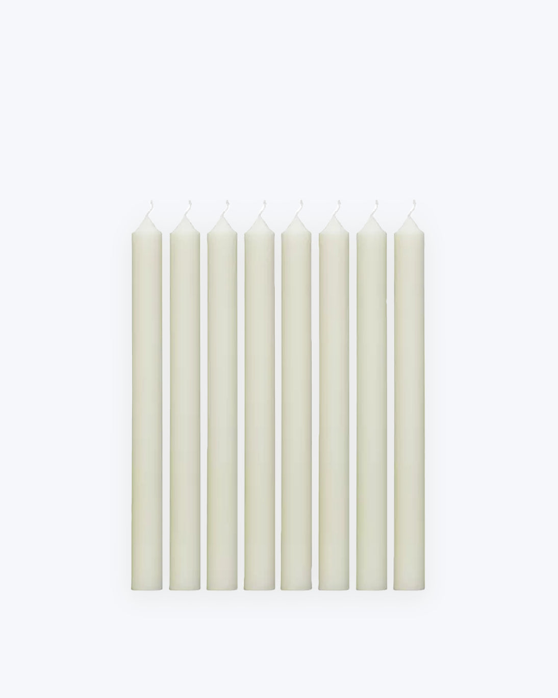SET DE 8 VELAS MARFIL 25CM