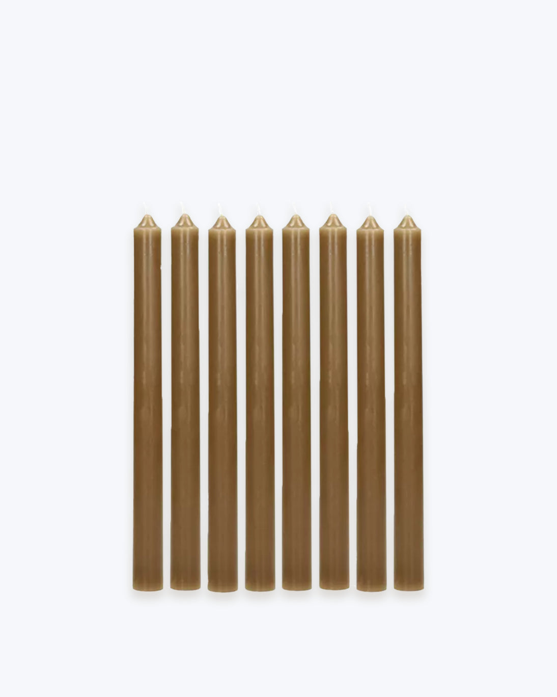 SET DE 8 VELAS MOSTAZA 25CM