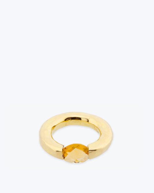 CITRINE HOOP RING