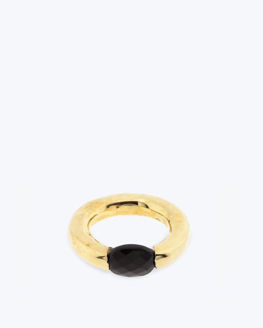ONYX HOOP RING