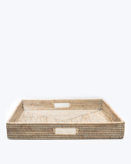 RATTAN TRAY WITH HANDLES