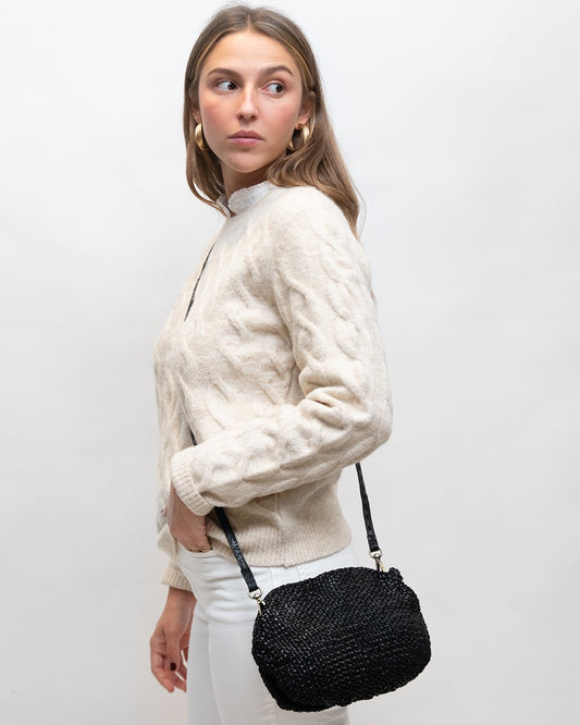 BRISTOW BRAIDED LEATHER SHOULDER BAG