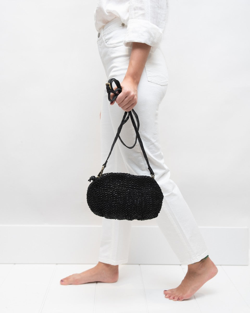 BRISTOW BRAIDED LEATHER SHOULDER BAG