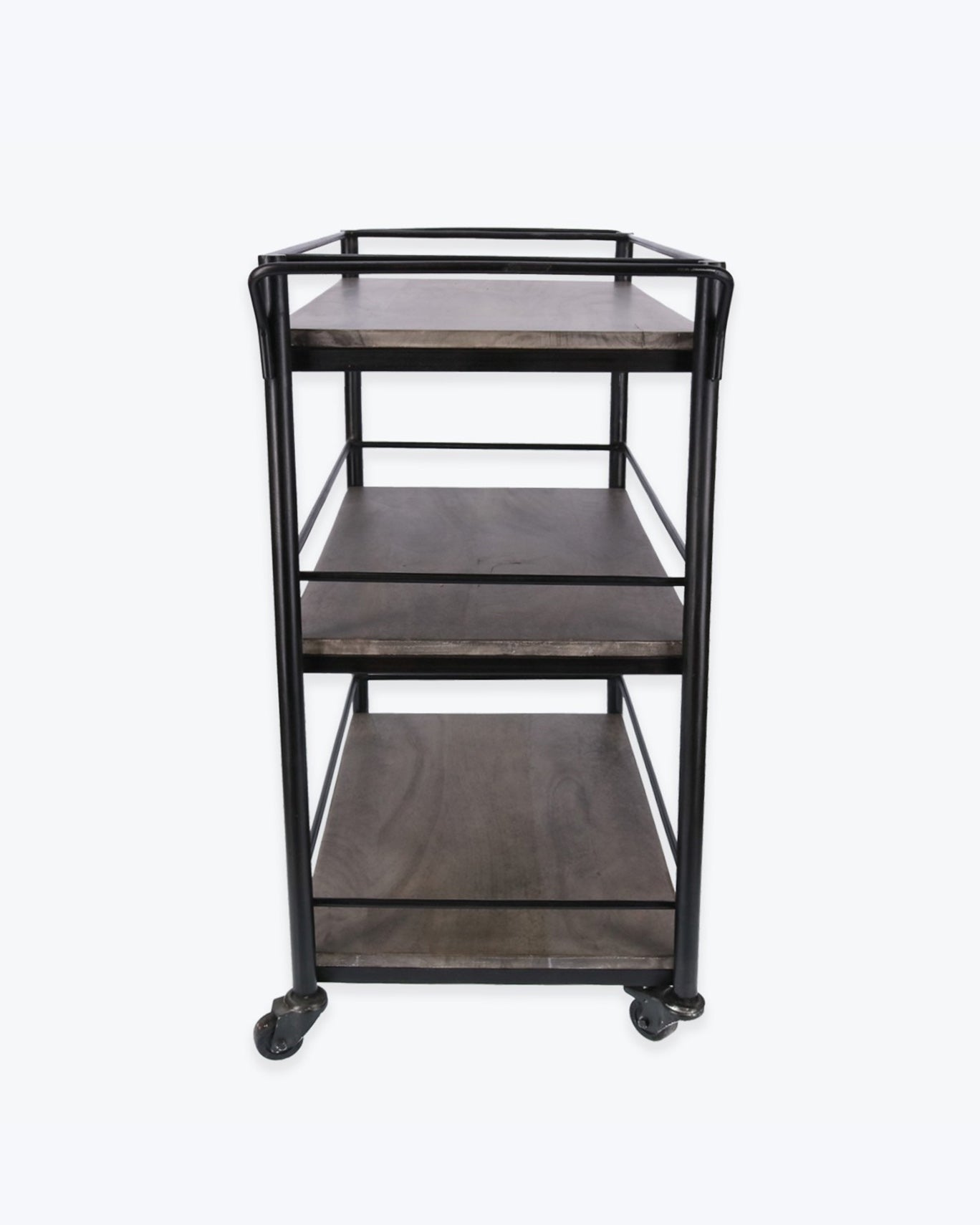 CARRO CON RUEDAS MADERA Y HIERRO 40X75X81cm