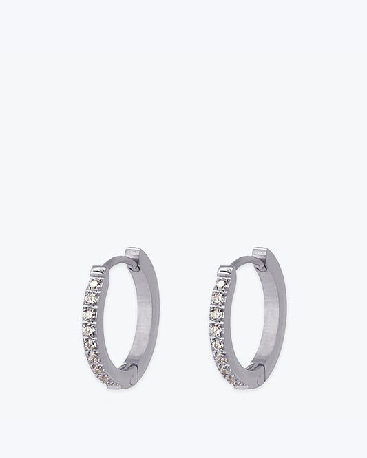 HOOP EARRINGS WITH ZIRCONIA