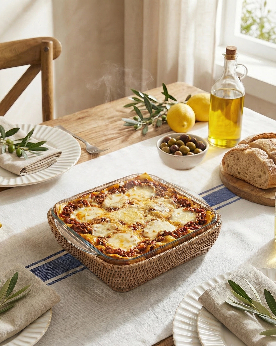 FUENTE CUADRADA RATTAN 21X21CM