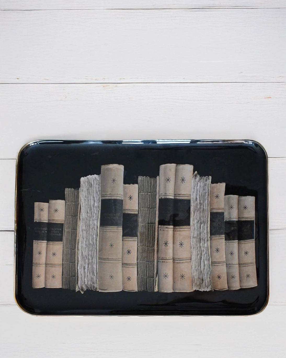 BANDEJA ESMALTADA EX-LIBRIS 58X40CM