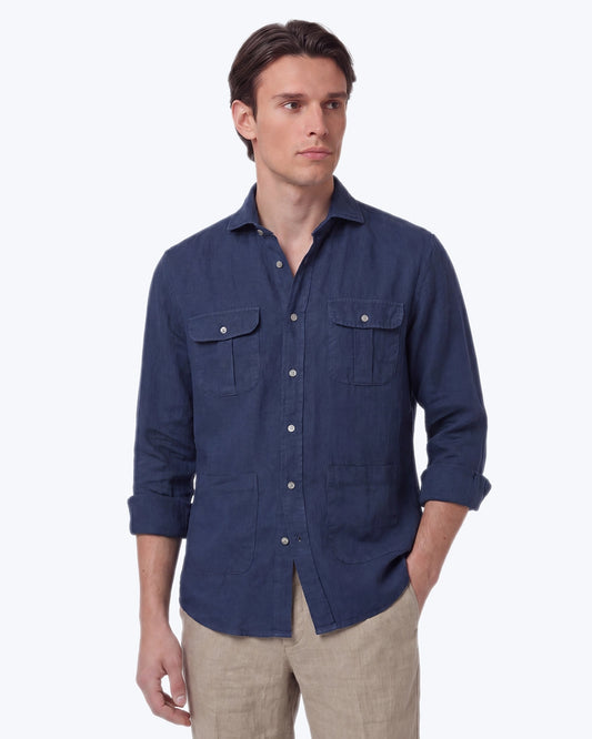 CAMISA MOGAMBO 2 BOLSILLOS AZUL