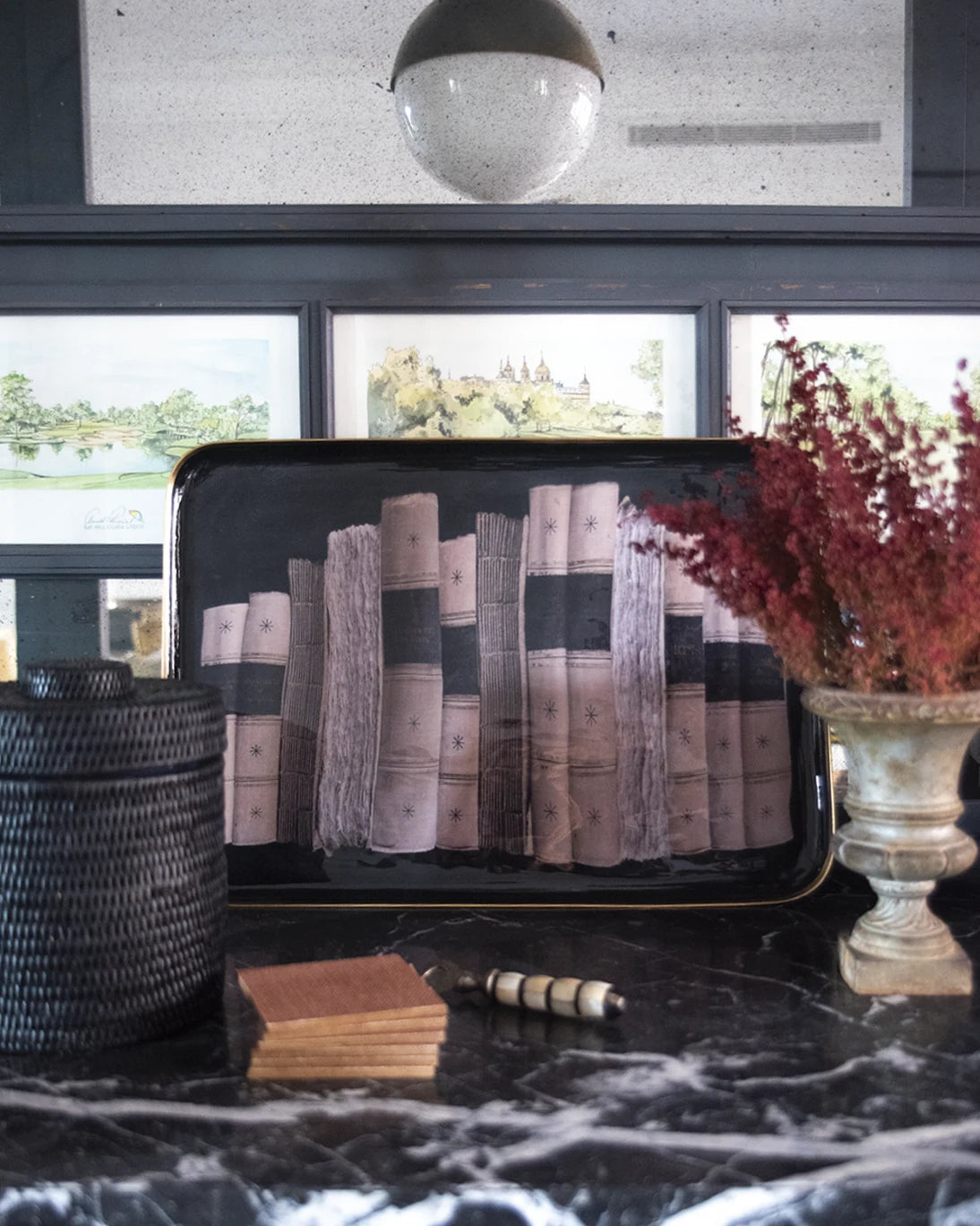 BANDEJA ESMALTADA EX-LIBRIS 58X40CM