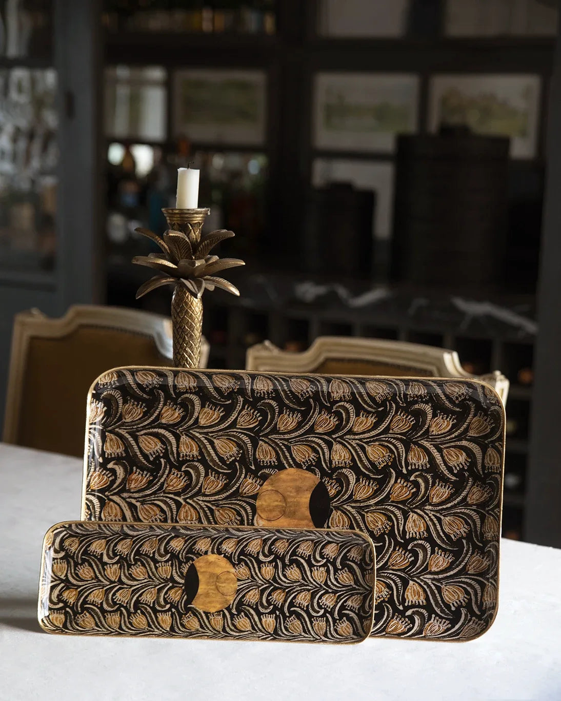 BANDEJITA ESMALTADA ALBIZIA 42X26CM