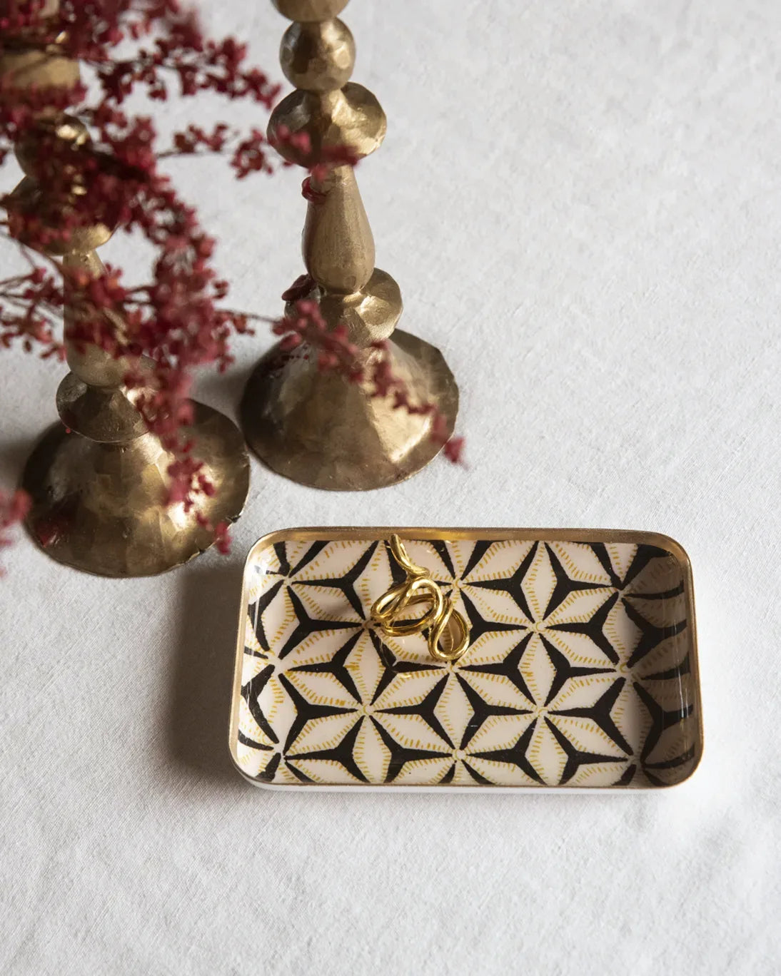 BANDEJITA ESMALTADA STARS 15X10CM