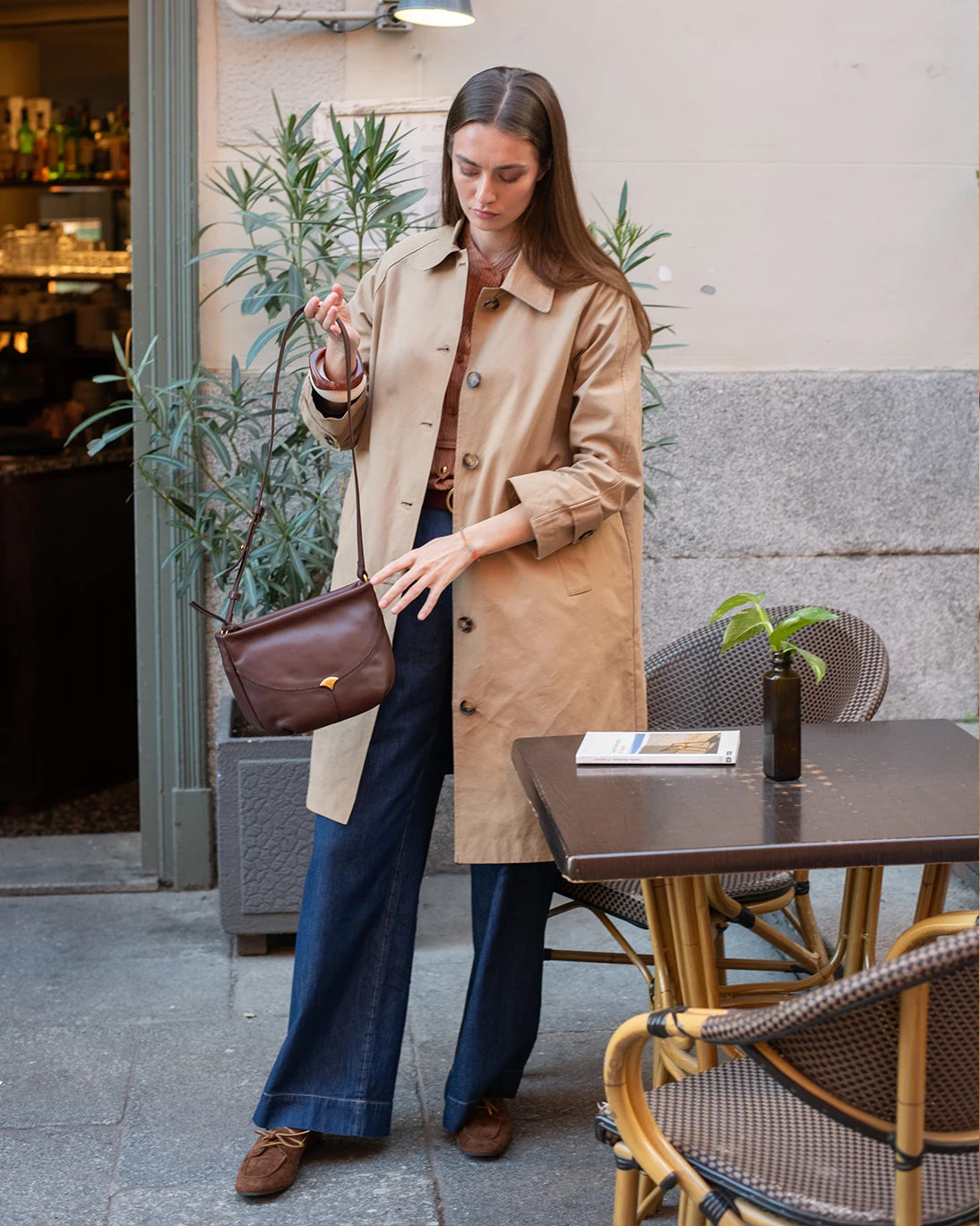 GABARDINA RECTA CAMEL