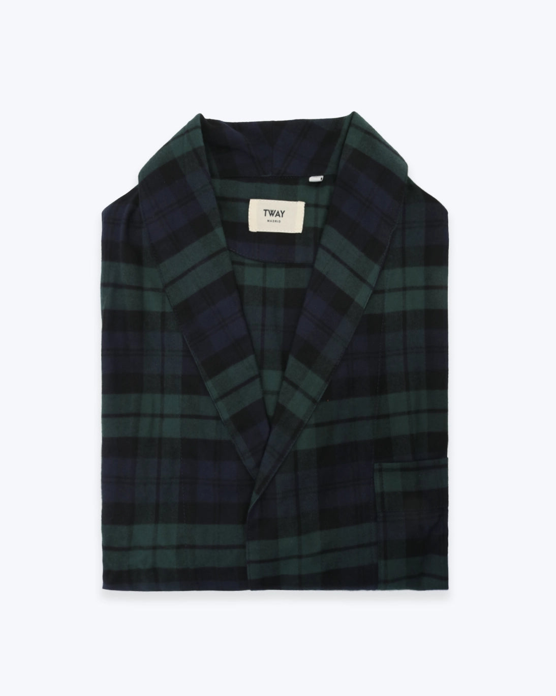 BATA CUADROS AZULES Y VERDES