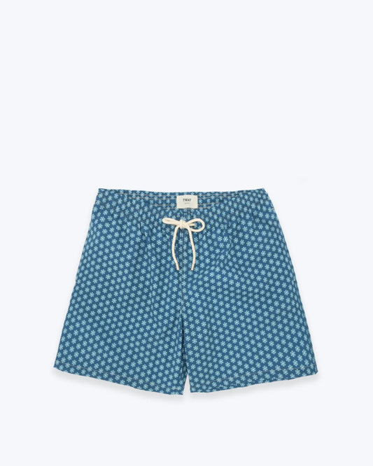 TRAJE DE BAÑO FLOR AZUL