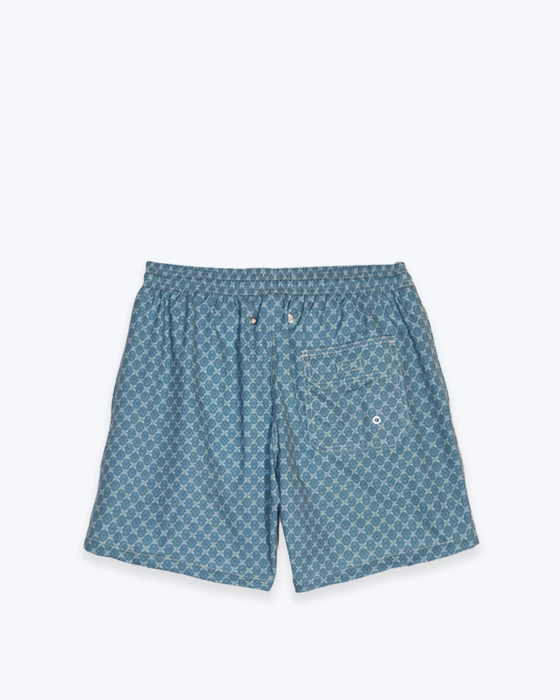 TRAJE DE BAÑO GEOMÉTRICO AZUL