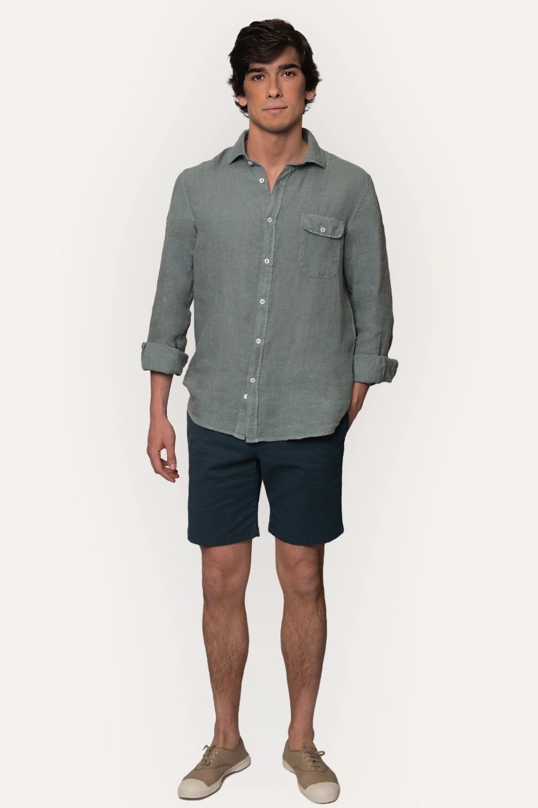 BERMUDAS CHINO AZUL