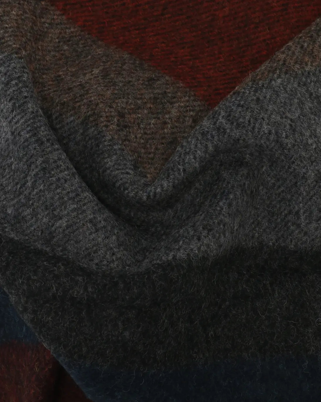 BUFANDA BURDEOS Y GRIS