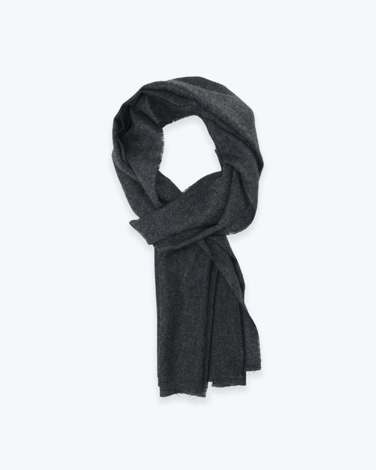 BUFANDA AZUL DE ESPIGA