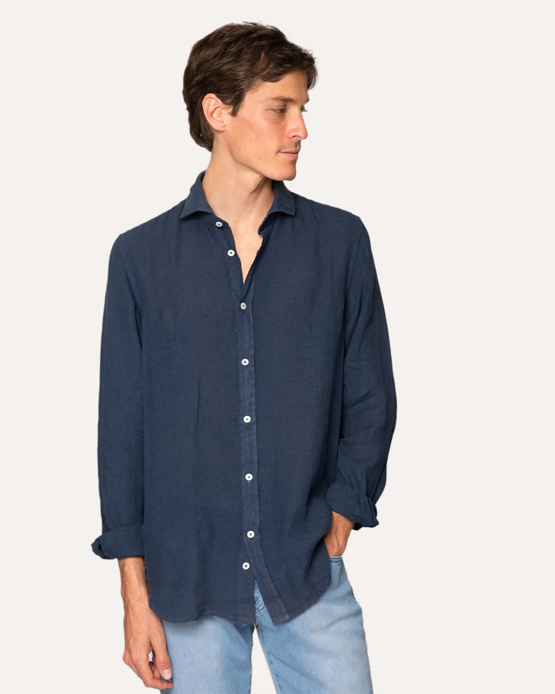 CAMISA NAVY LINO