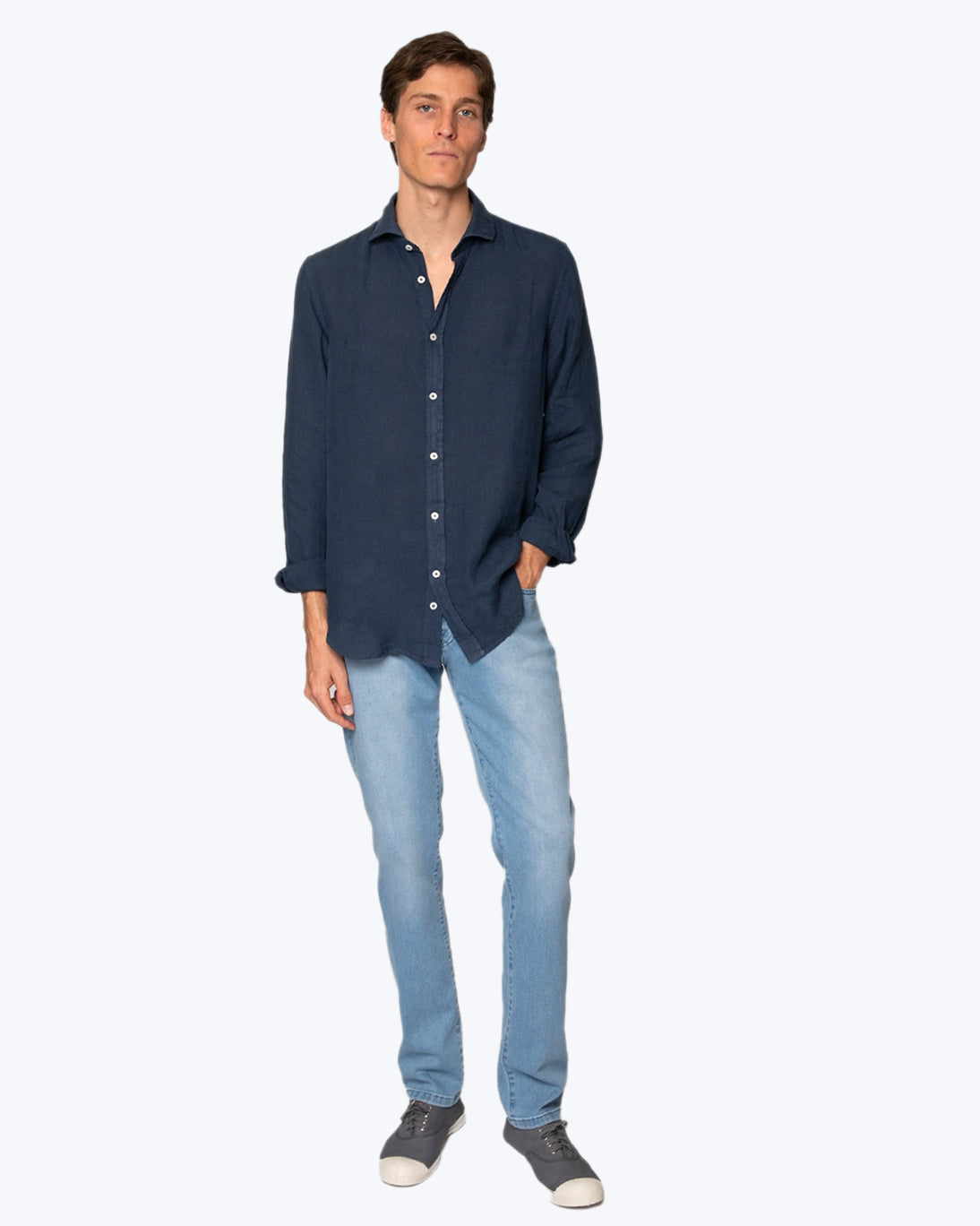 CAMISA NAVY LINO