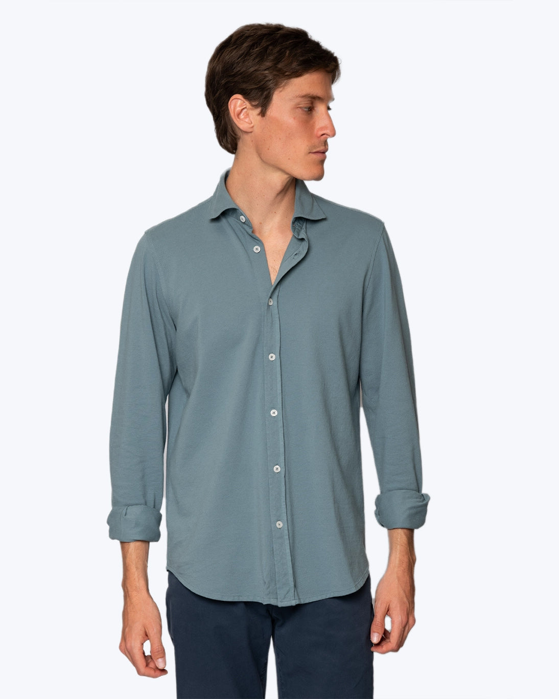 CAMISA VERDE PIQUÉ