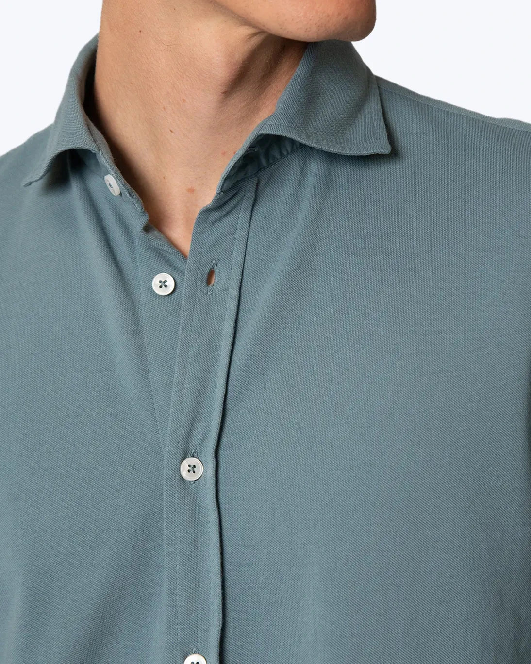 CAMISA VERDE PIQUÉ