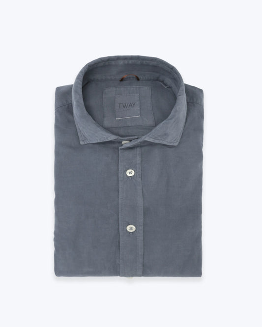 CAMISA MICROPANA AZUL CLARO LAVADO