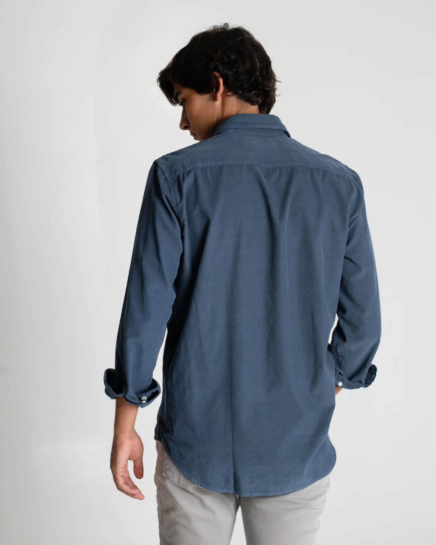 CAMISA MICROPANA AZUL LAVADO