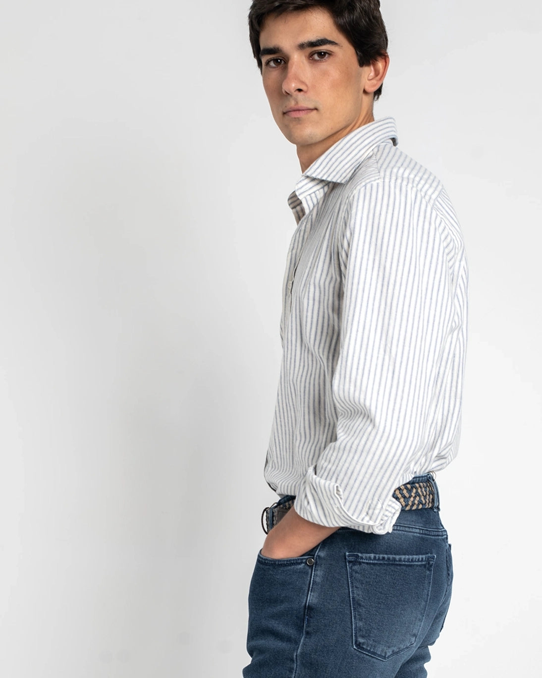 CAMISA DE RAYAS AZULES