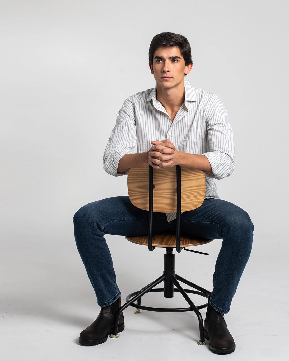 CAMISA DE RAYAS AZULES