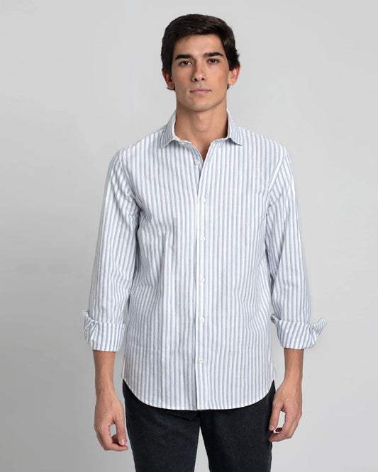 CAMISA BLANCA CON DOBLE RAYA