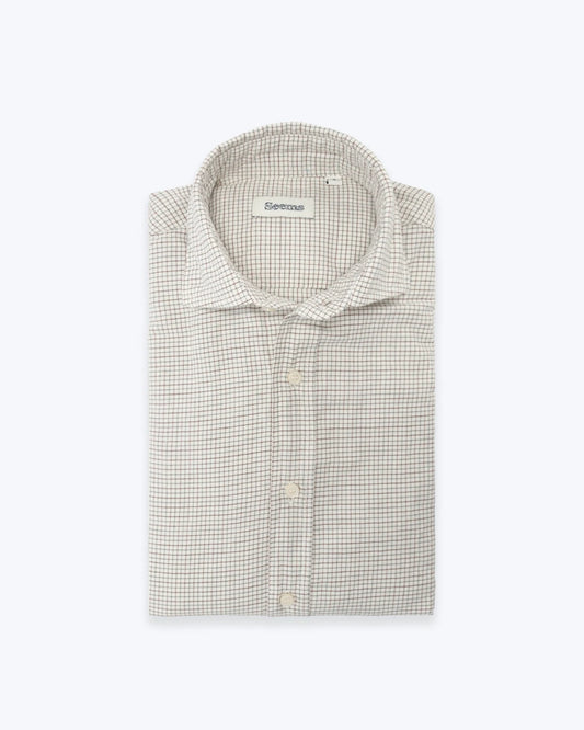 CAMISA CUADROS MARRONES Y AZULES