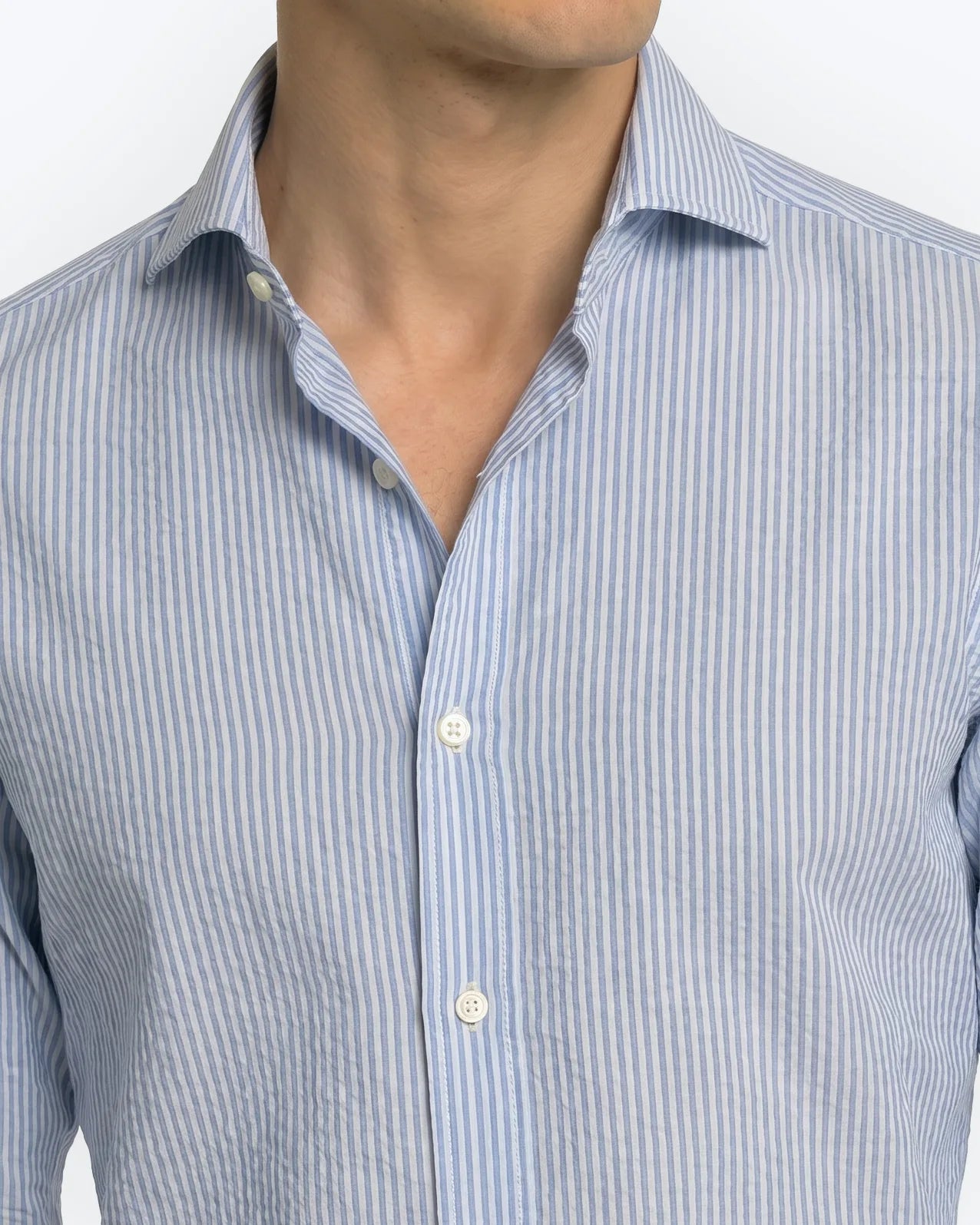 CAMISA RAYAS AZULES SEERSUCKER