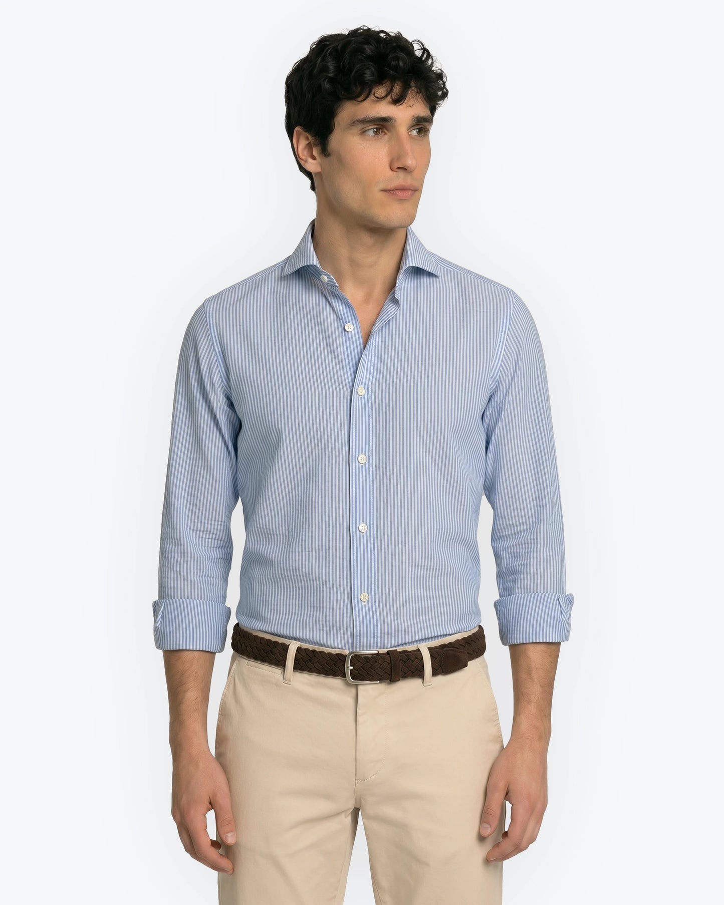 CAMISA RAYAS AZULES SEERSUCKER