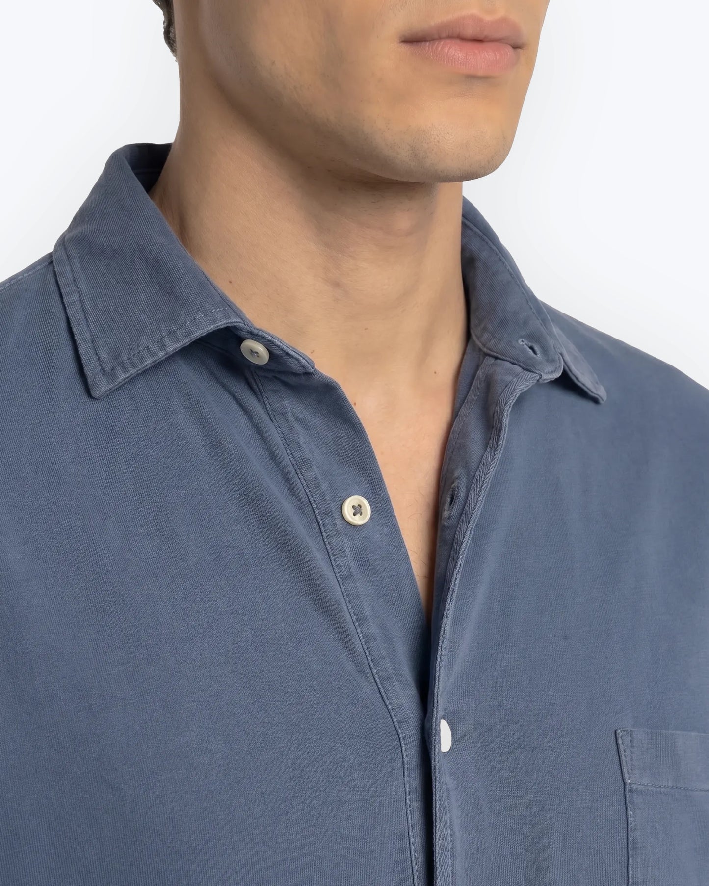 CAMISA PUNTO LISO AZUL