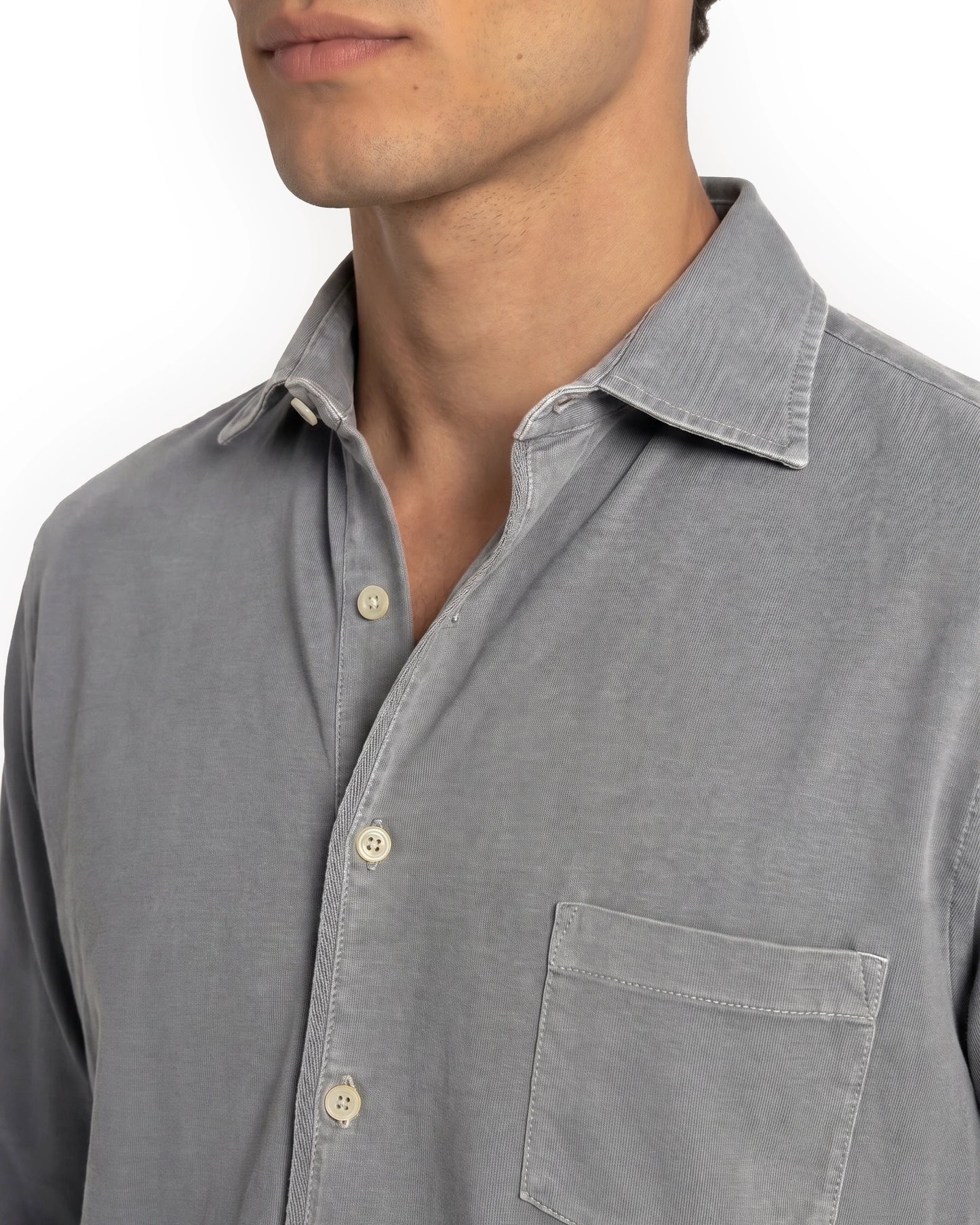 CAMISA PUNTO LISO GRIS