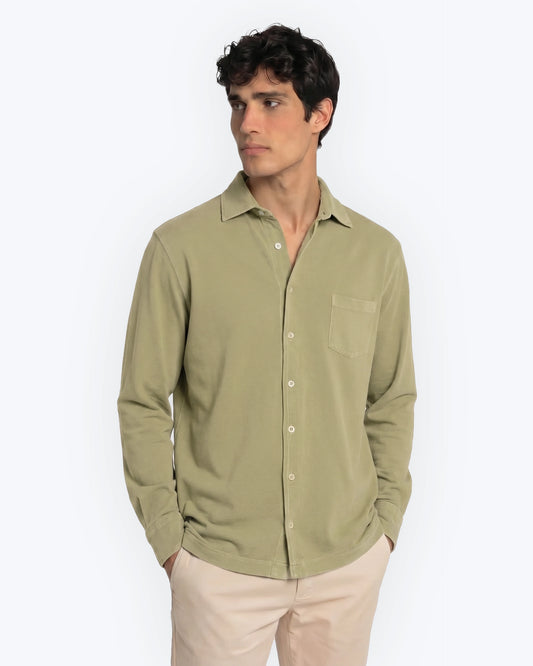 CAMISA VERDE CON BOLSILLO