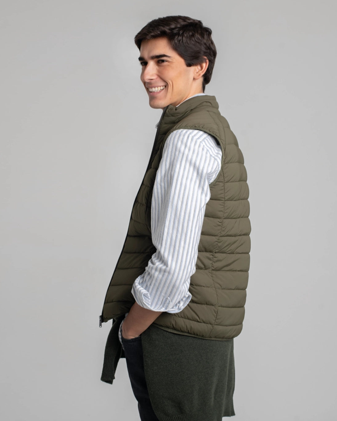 Chaleco plumas hombre HCE00001