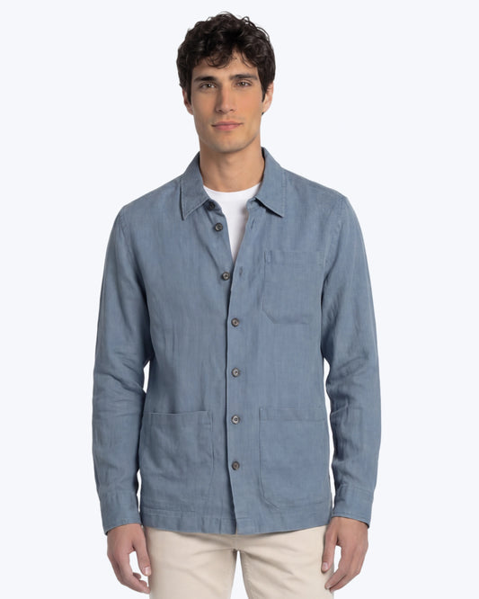 SOBRECAMISA LORENZO LINO AZUL CLARO