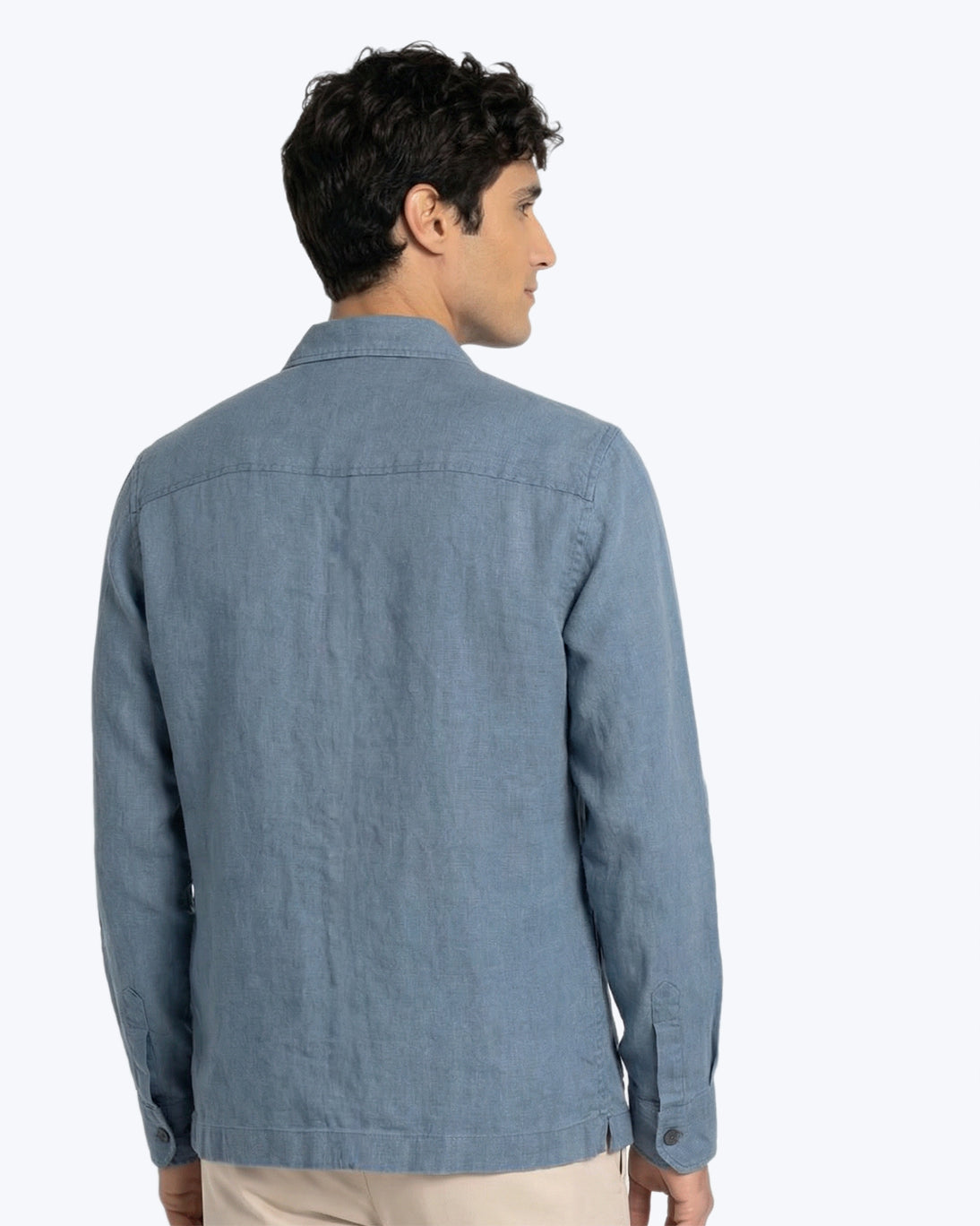 SOBRECAMISA LORENZO LINO AZUL CLARO
