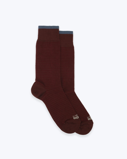 CALCETINES DE RAYAS BURDEOS