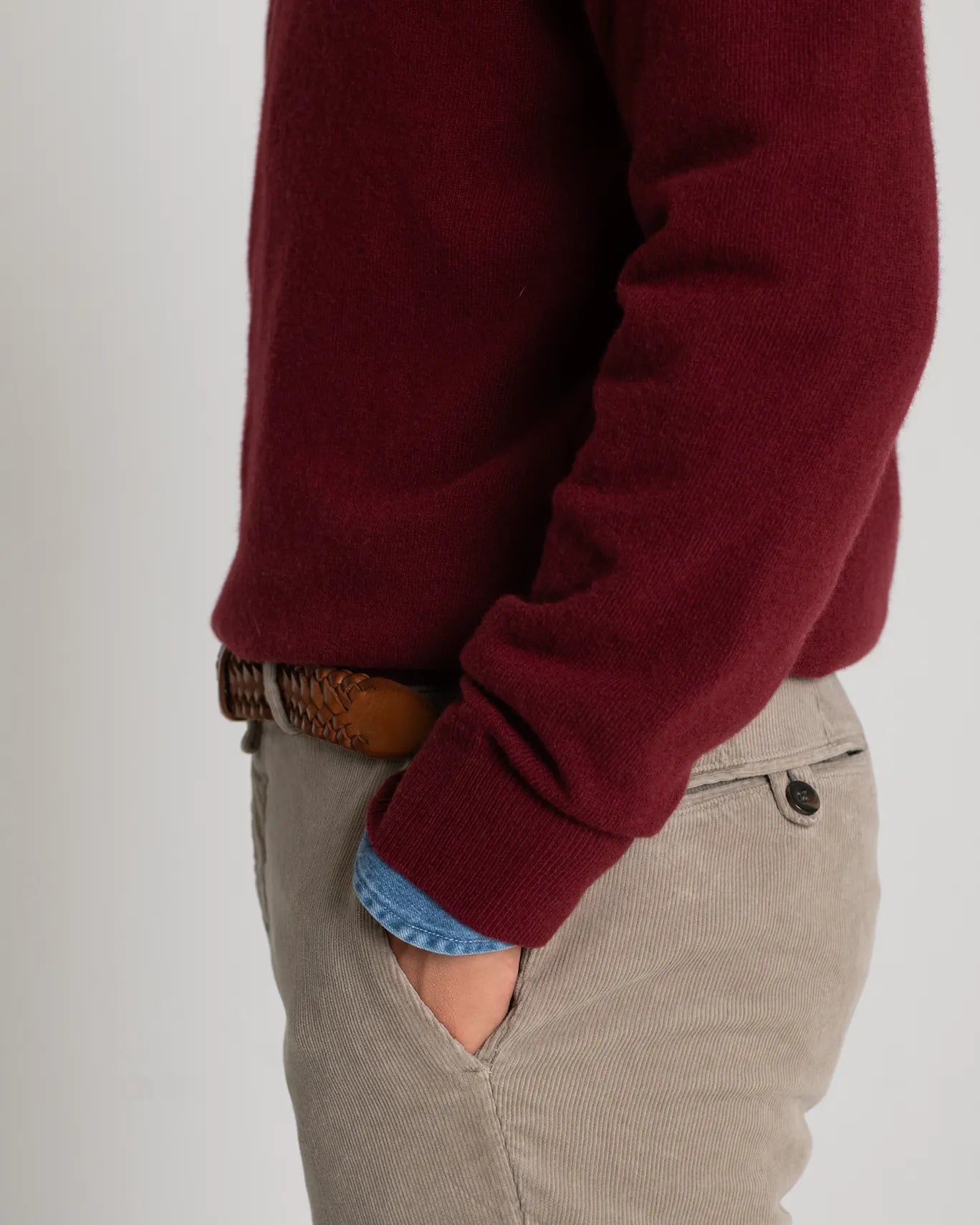BORDEAUX V-NECK JERSEY
