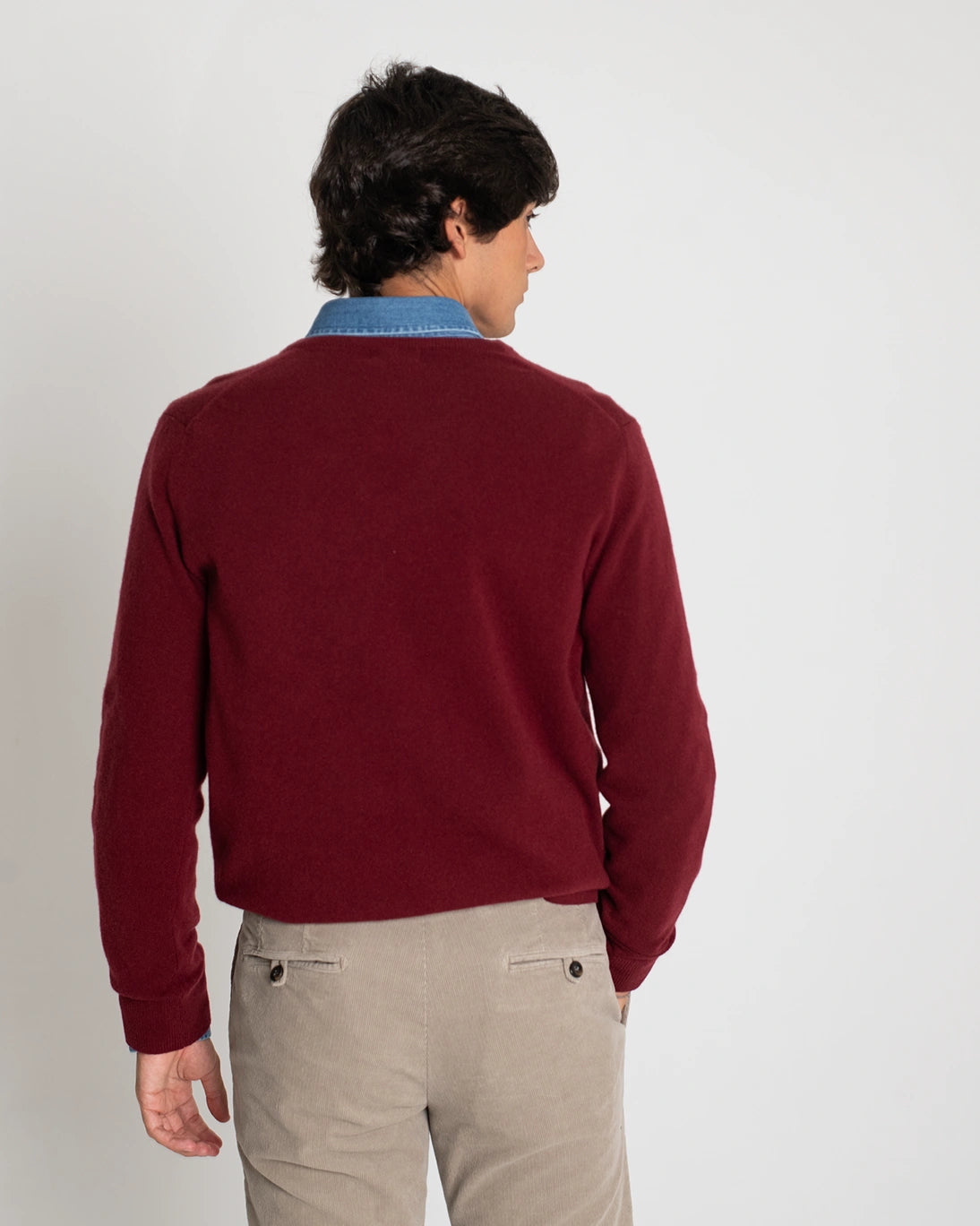 BORDEAUX V-NECK JERSEY