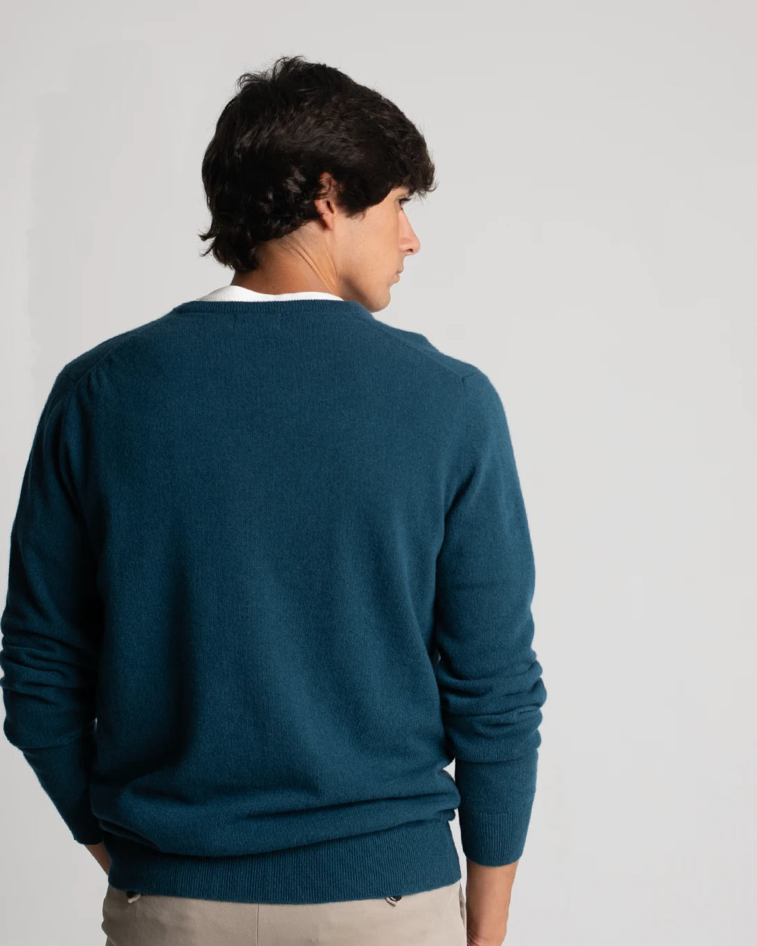BLUE V-NECK SWEATER
