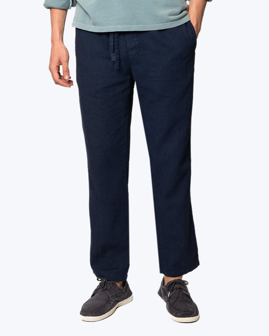 Pantalones azules marinos de lino de la marca Tway.