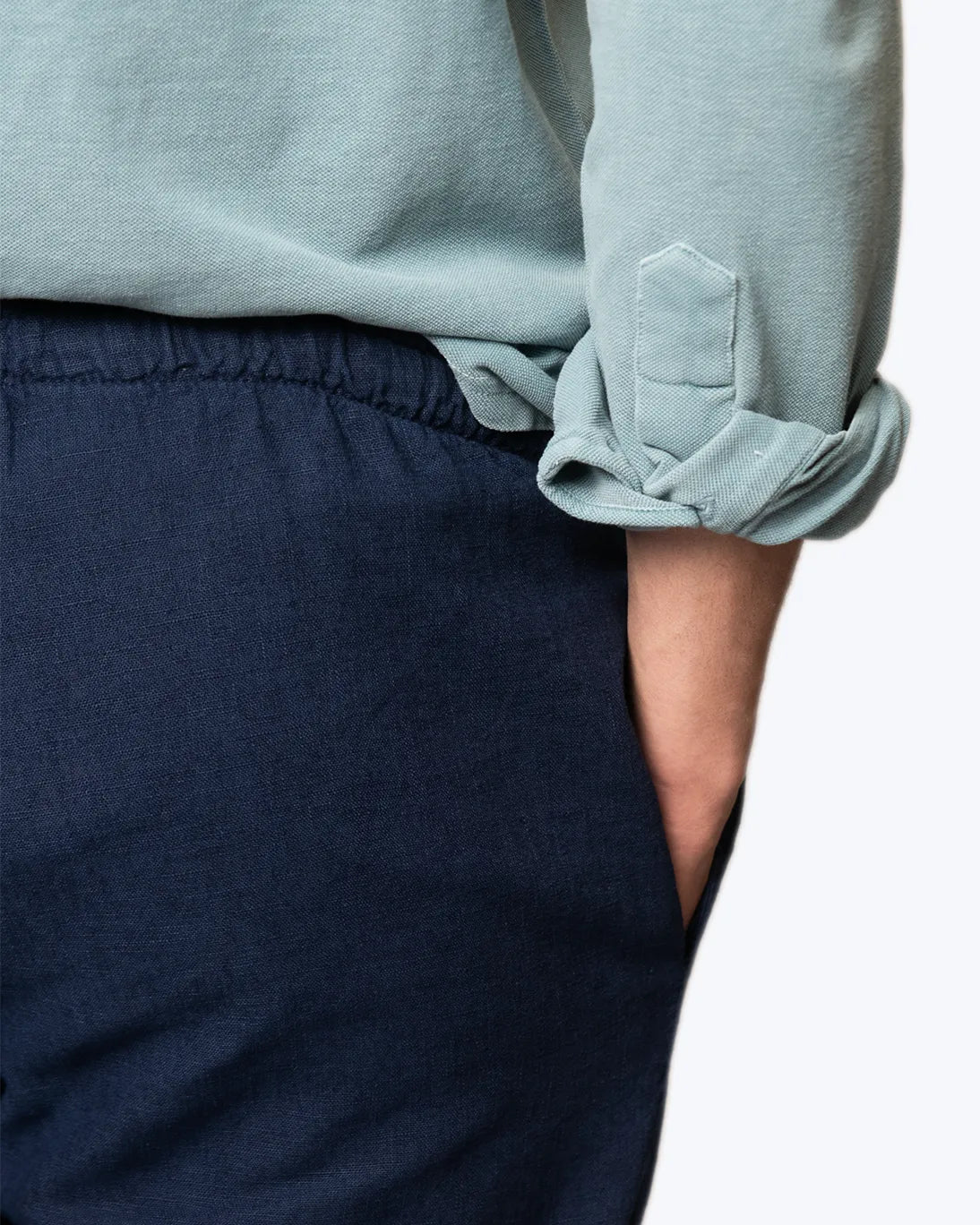 PANTALONES MARINOS DE LINO