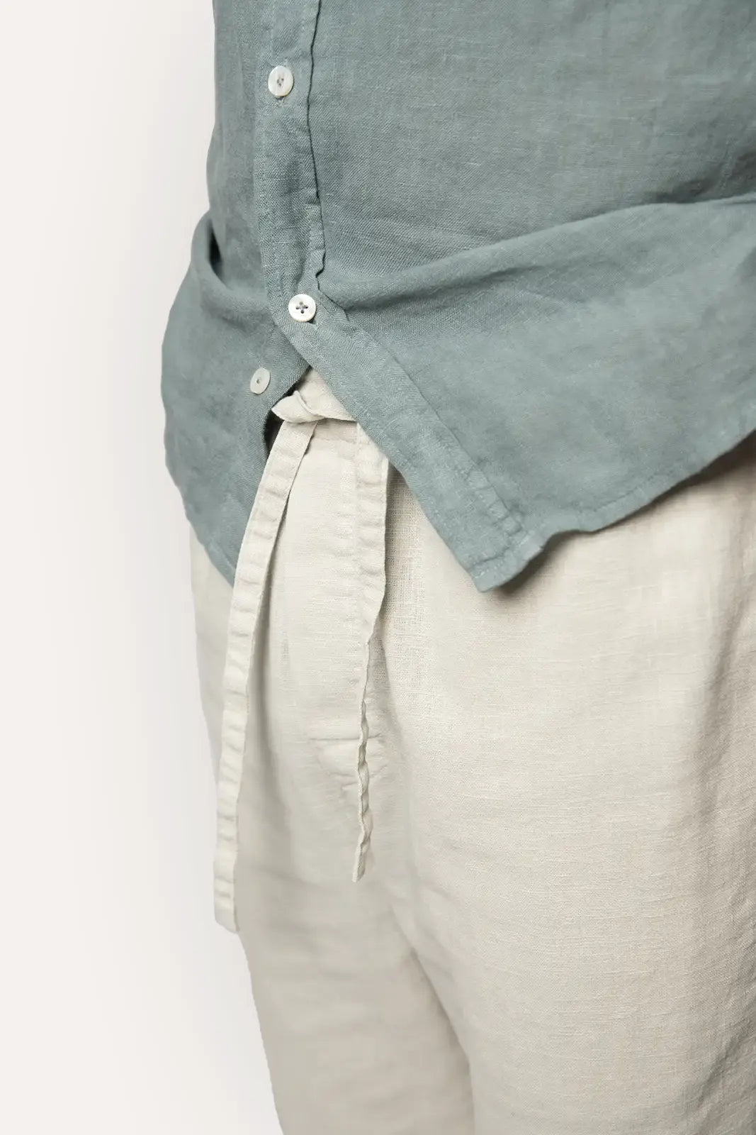 Beige linen pants