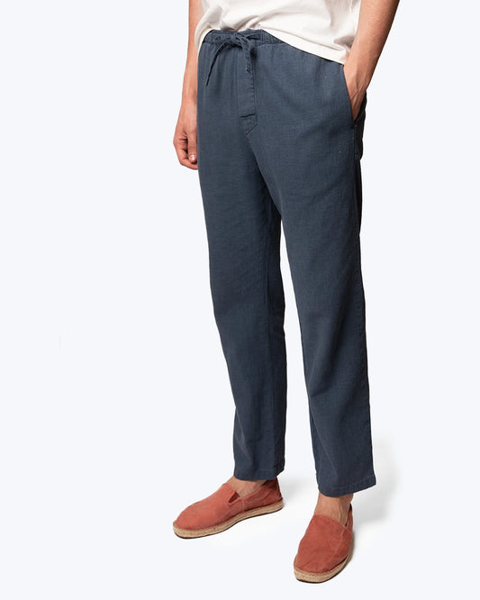 Pantalones azules de lino de la marca Tway.