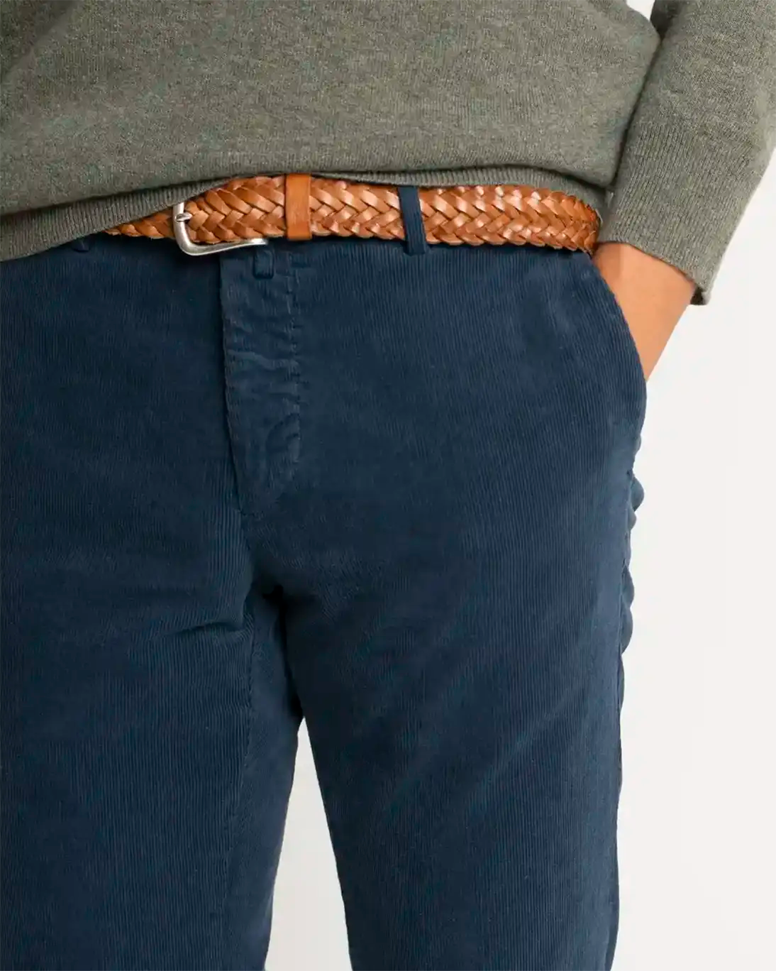 PANTALÓN CHINO PANA AZUL OSCURO